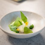 green strawberry dessert